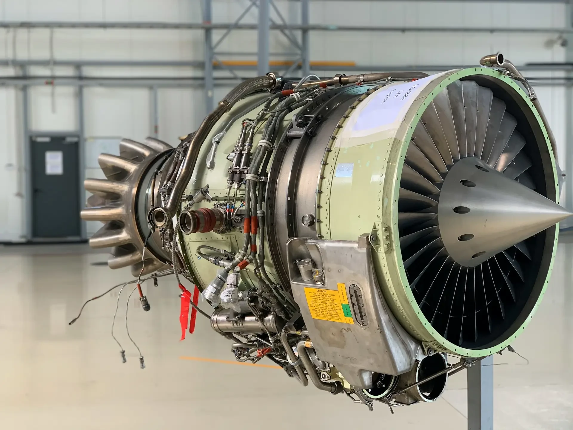 Disassembled jet engine