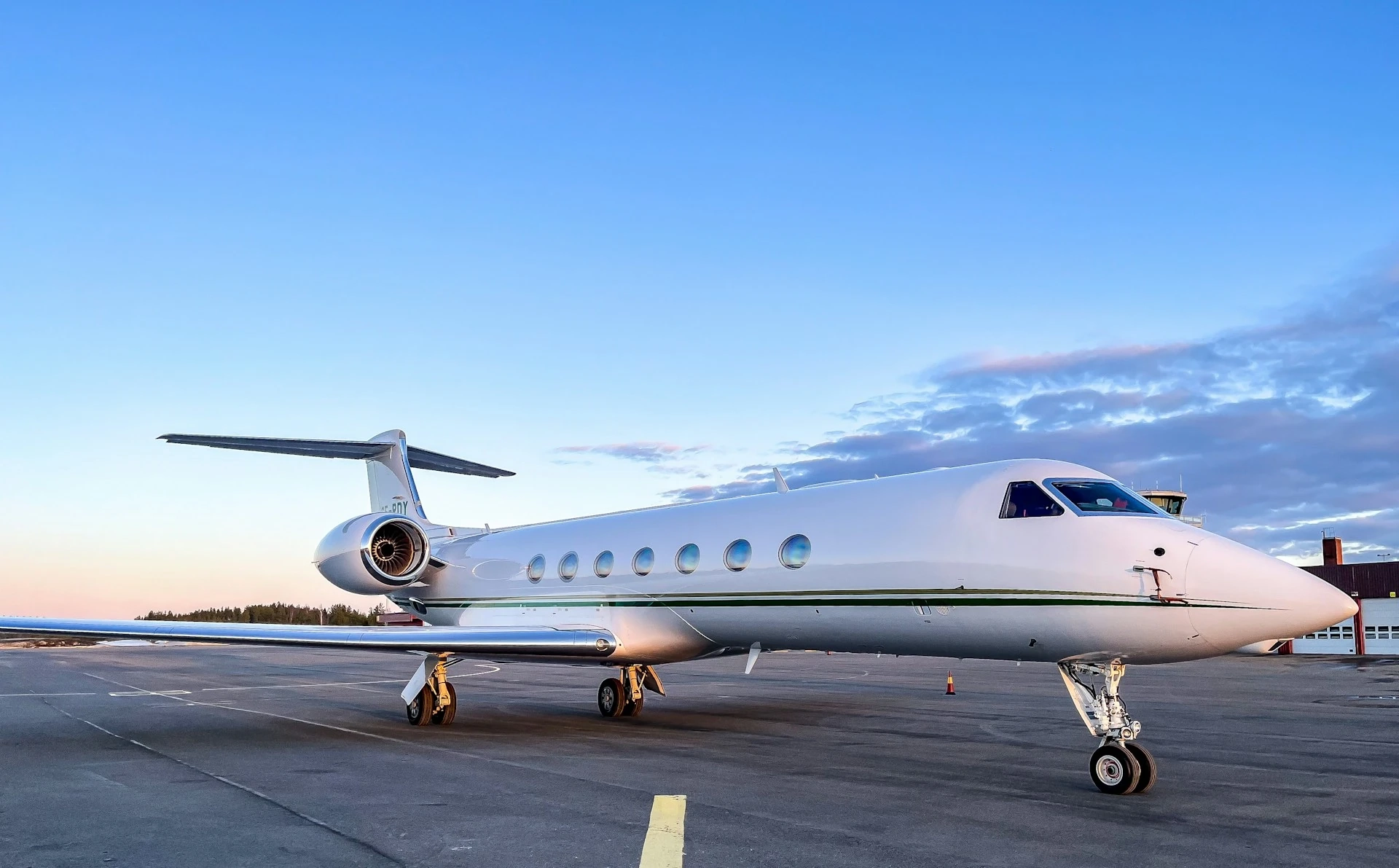 Jet on a runway