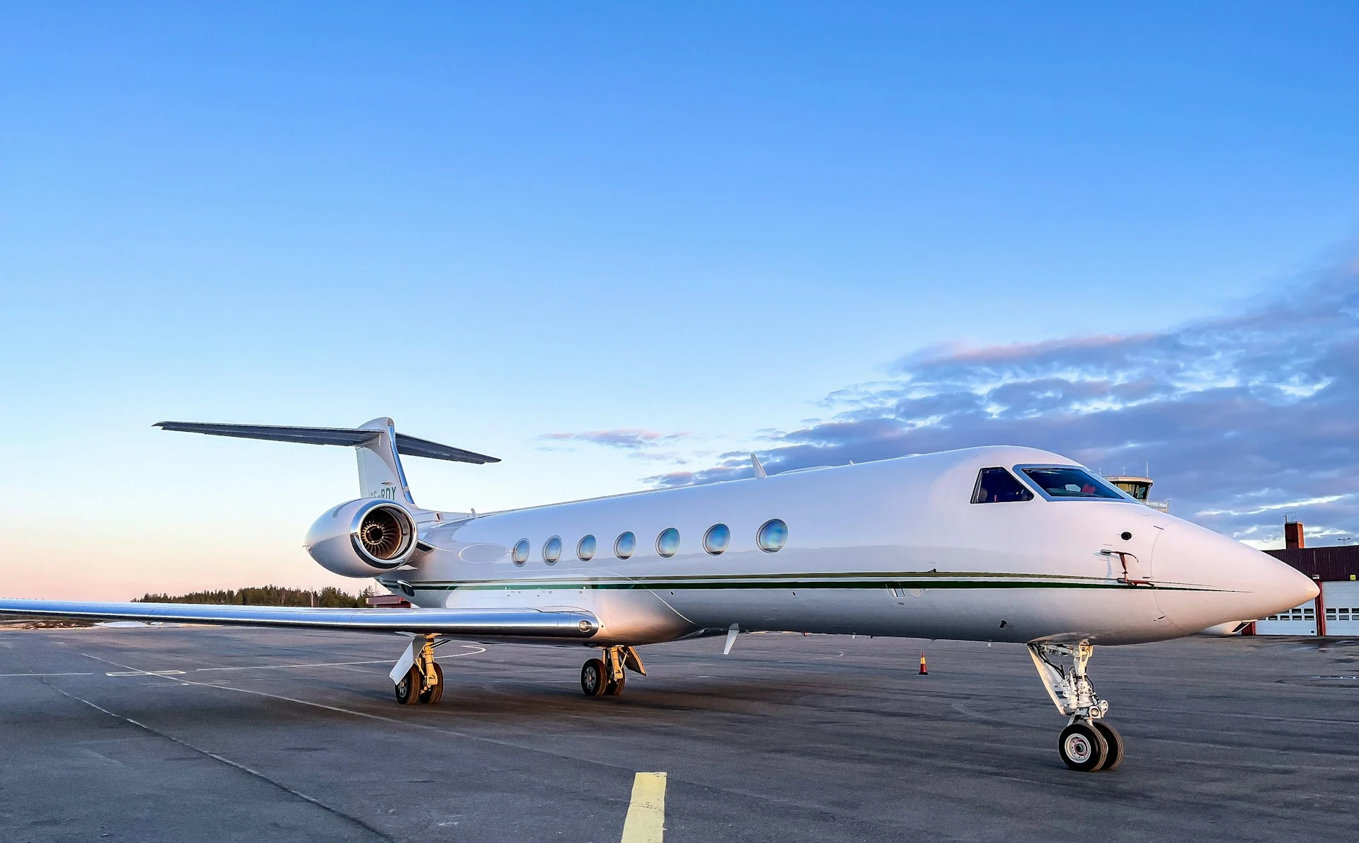 Jet on a runway